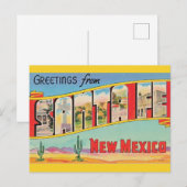 Oude kerstgroet uit Santa Fe Briefkaart (Voorkant / Achterkant)
