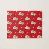 Oude kerstgroeten, engelen met sterren legpuzzel (Horizontaal)