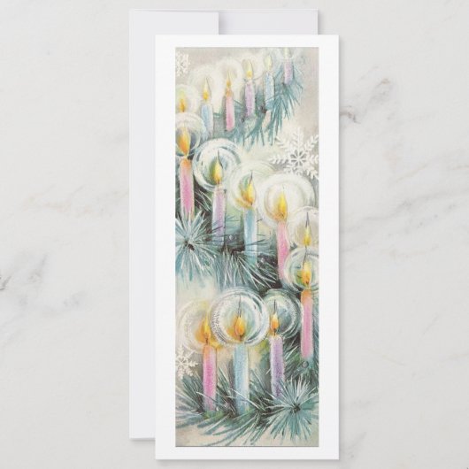 Oude kerstkaarsen feestdagenkaart (Voorkant)