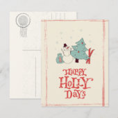 Oude Kerstkaart (Voorkant / Achterkant)