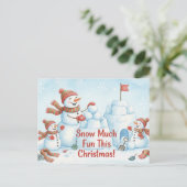 Oude Kerstkaart Briefkaart (Staand voorkant)