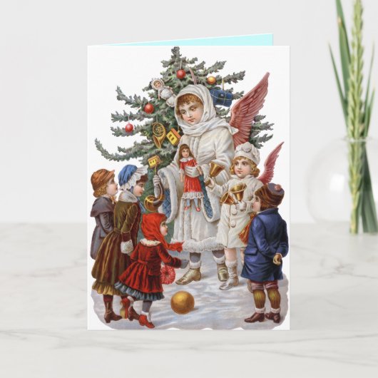 Oude kerstkaart  feestdagen kaart (Voorkant)