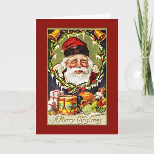 Oude kerstkaart feestdagen kaart (Voorkant)