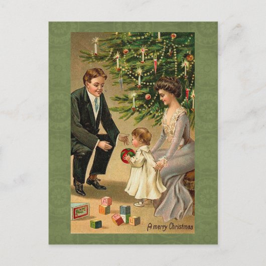 Oude Kerstkaart Feestdagenkaart (Voorkant)