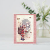 Oude Kerstkaart Feestdagenkaart (Staand voorkant)