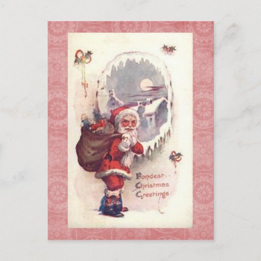 Oude Kerstkaart Feestdagenkaart (Voorkant)