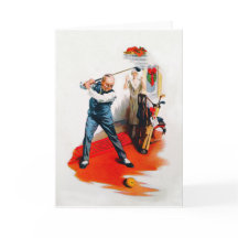 Oude kerstkaart golfen 1925