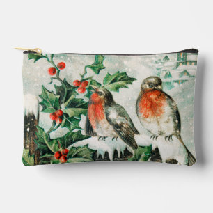 Oude kerstkaart met Roodborstjes, Hulst, Kerk Etui