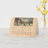 Oude kerstkaart met Thanksgiving gelukwensen Kaart (Gele Bloem)