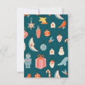 Oude kerstkaart RSVP kaartje (Achterkant)