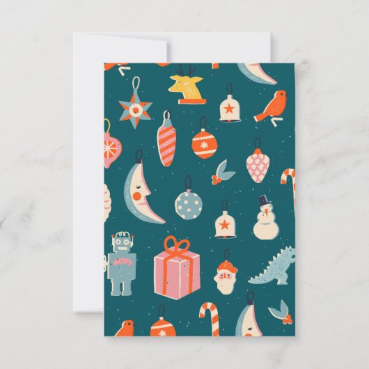 Oude kerstkaart RSVP kaartje (Achterkant)