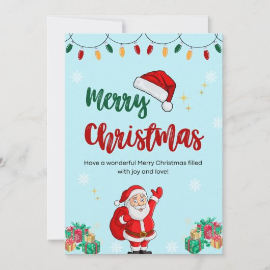 Oude kerstkaart van de Kerstman Kaart (Voorkant)