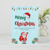 Oude kerstkaart van de Kerstman Kaart (Staand voorkant)