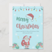 Oude kerstkaart van de Kerstman Kaart (Achterkant)