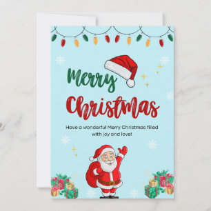 Oude kerstkaart van de Kerstman Kaart