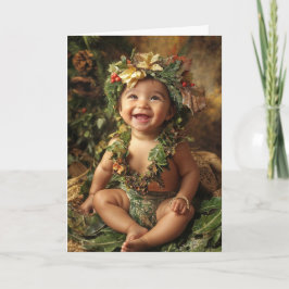 Oude Kerstkaart voor Baby Kaart
