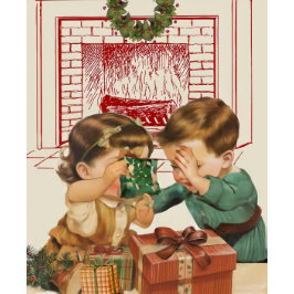 Oude kerstkaart voor kinderen kaart