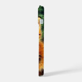 Oude Kerstkat iPhone 15 Case (Linkerkant)