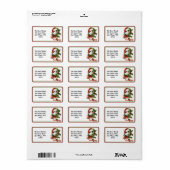 Oude kerstkerstfeestjes en groeten van het seizoen etiket (Full Sheet)