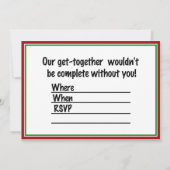 Oude kerstkerstfeestjes en groeten van het seizoen kaart (Achterkant)