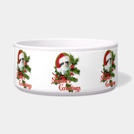 Oude kerstkerstfeestjes en groeten van het seizoen voerbakje