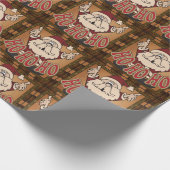 Oude kerstkerstkerstkerstman cadeaupapier (Hoek)