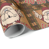 Oude kerstkerstkerstkerstman cadeaupapier (Rol Hoek)