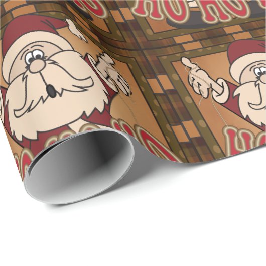 Oude kerstkerstkerstkerstman cadeaupapier (Rol Hoek)