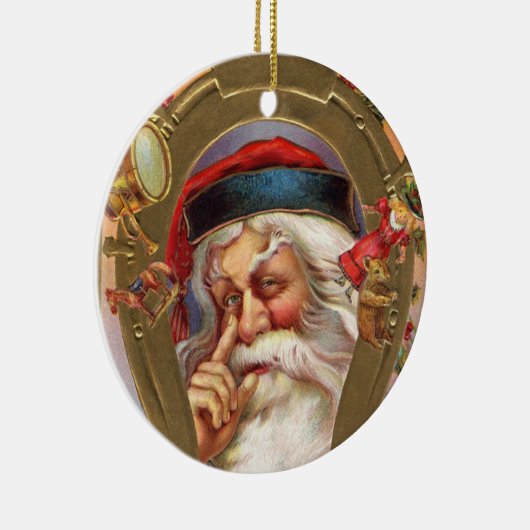 Oude kerstkerstkerstkerstversiering met fashioned keramisch ornament (Rechts)