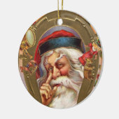 Oude kerstkerstkerstkerstversiering met fashioned keramisch ornament (Links)