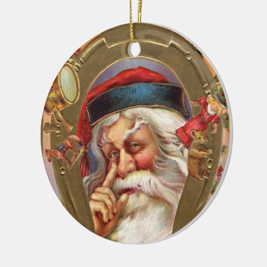 Oude kerstkerstkerstkerstversiering met fashioned keramisch ornament (Links)