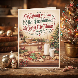 Oude Kerstkeuken Vakantie | Retro Bakken Kaart
