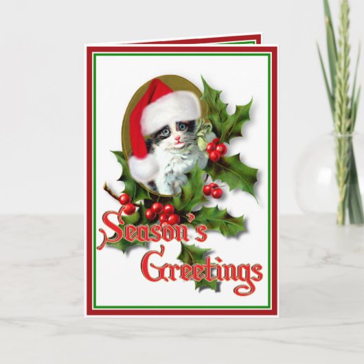 Oude kerstkeuten feestdagen kaart (Voorkant)