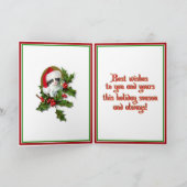 Oude kerstkeuten feestdagen kaart (Binnen)