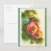 oude kerstlampen feestdagenkaart (Voorkant / Achterkant)