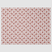 Oude Kerstliederen Vogels en Linnen Bloemen (Rood) Tissuepapier (Voorkant)