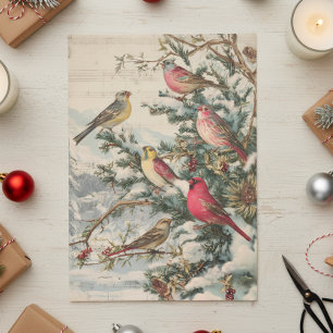 Oude Kerstliederen Winter Tissuepapier