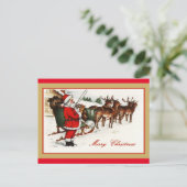 Oude Kerstman Ansichtkaart Briefkaart (Staand voorkant)
