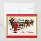 Oude Kerstman Ansichtkaart Briefkaart (Voorkant / Achterkant)