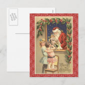 Oude Kerstman ansichtkaart Feestdagenkaart (Voorkant / Achterkant)