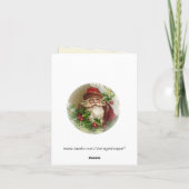 Oude Kerstman Blij Kerstkaart Feestdagen Kaart (Achterkant)