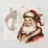 Oude Kerstman Briefkaart (Voorkant / Achterkant)