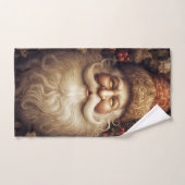 Oude Kerstman Brokaat Hoed Rode Bessen Bad Handdoek (Handdoek)