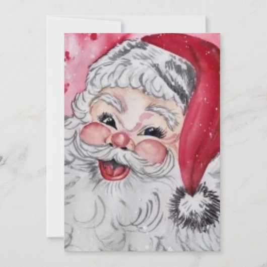 Oude Kerstman Claus Feestdagenkaart (Voorkant)