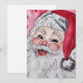 Oude Kerstman Claus Feestdagenkaart (Voorkant / Achterkant)