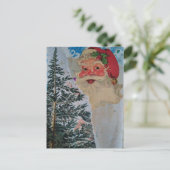 Oude Kerstman Collage Briefkaart (Staand voorkant)