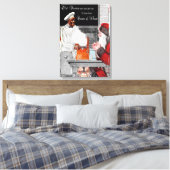 "OUDE KERSTMAN" CRÈME VAN TARWE EN DOEK CANVAS AFDRUK (Insitu (Slaapkamer))