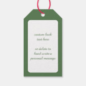 Oude Kerstman en dansende kinderen Cadeaulabel (Achterkant)