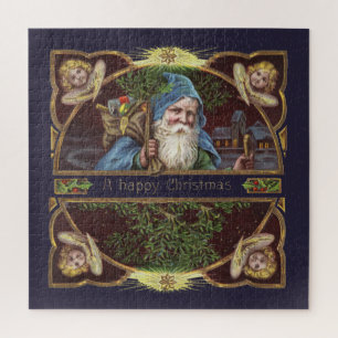Oude Kerstman en engelen Legpuzzel