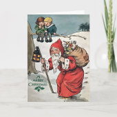  Oude Kerstman Feestdagen Kaart (Voorkant)